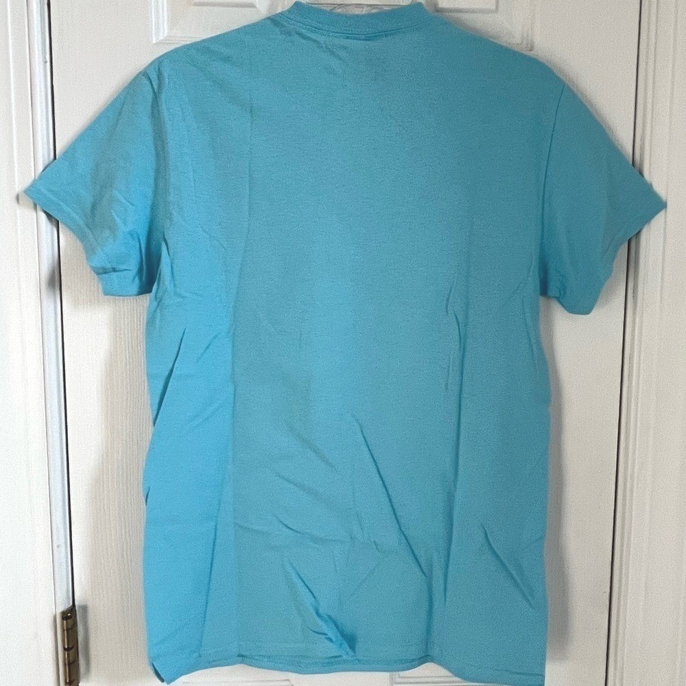 Gildan Fiesta San Antonio 2022 Graphic T Shirt Mens Small Blue Heavy Cotton Tee - Picture 5 of 9
